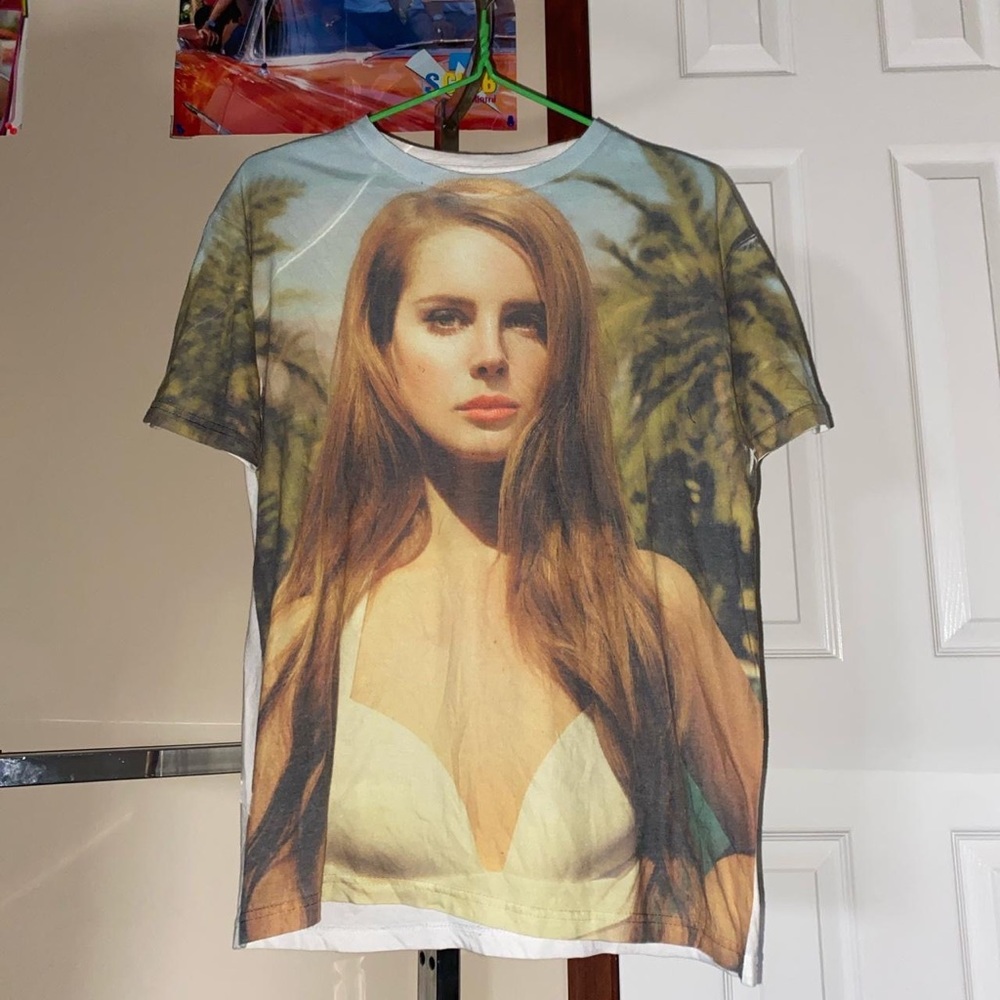 lana del rey paradise all over printed tee